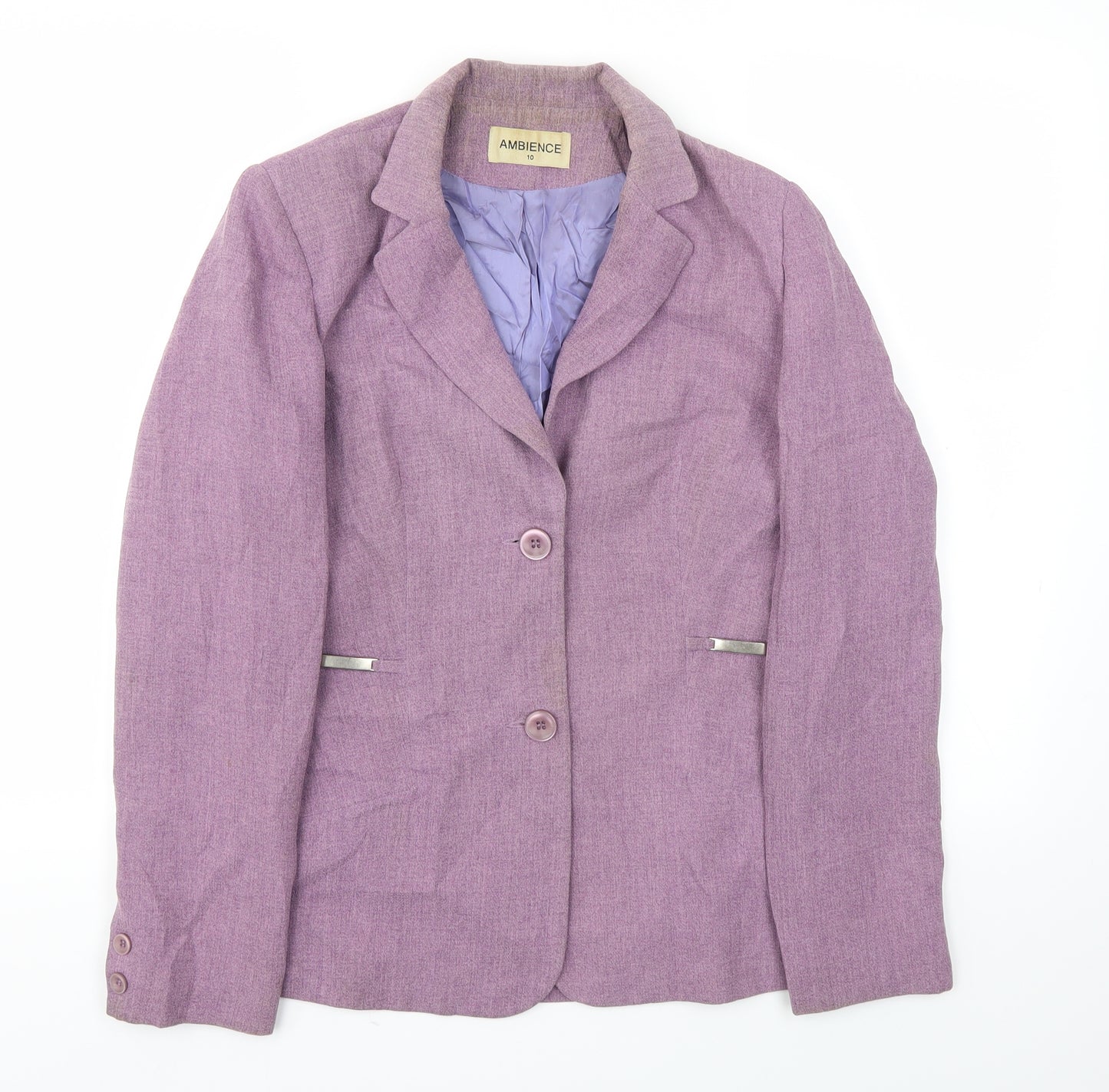 Ambience Womens Purple   Jacket Blazer Size 10