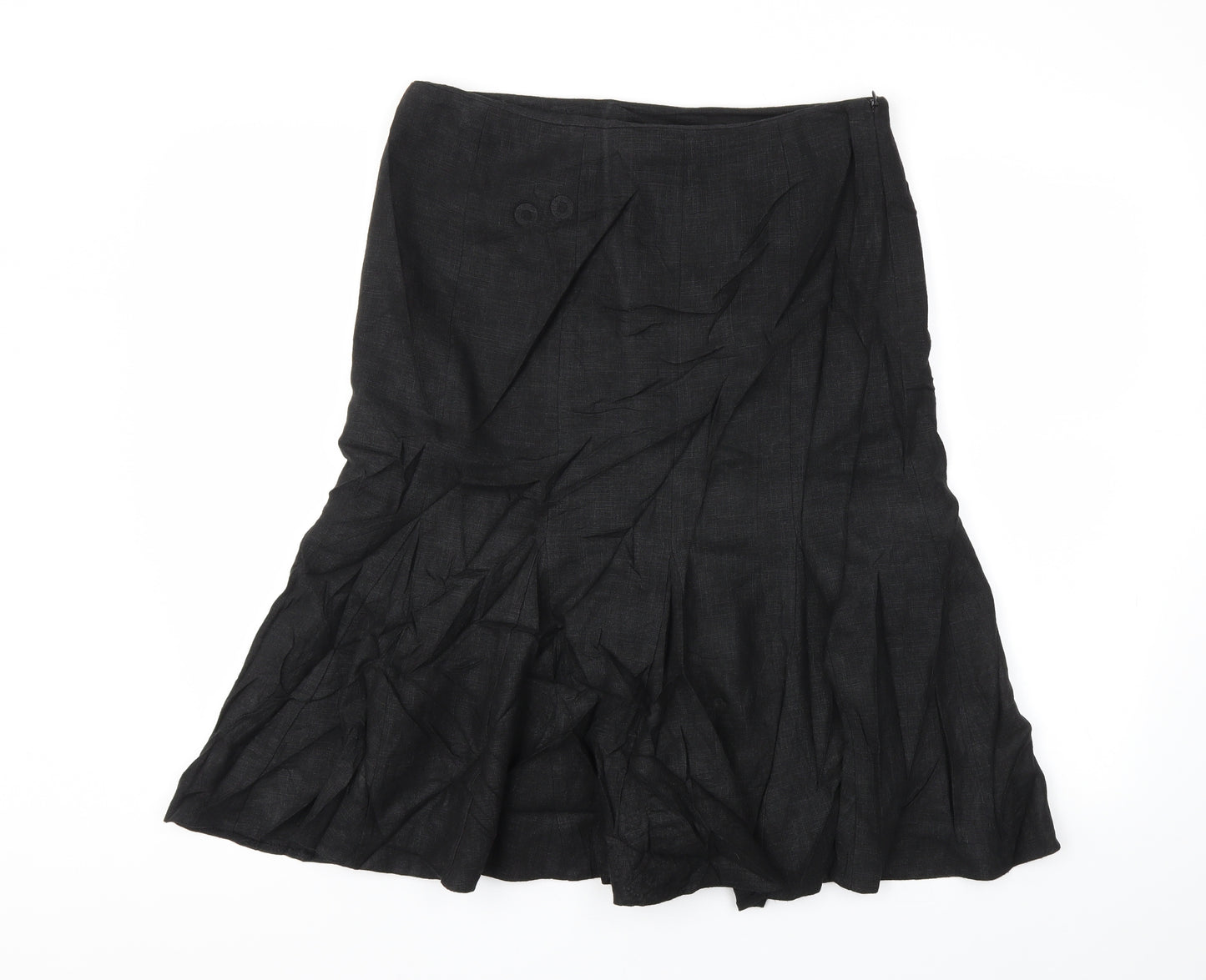 Wallis Womens Black   Flare Skirt Size 12