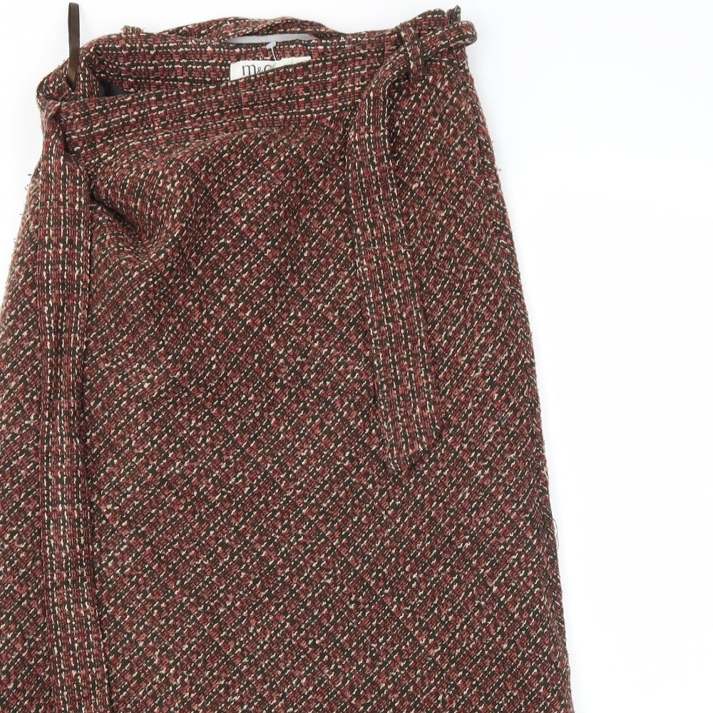 M&Co Womens Red   A-Line Skirt Size 10