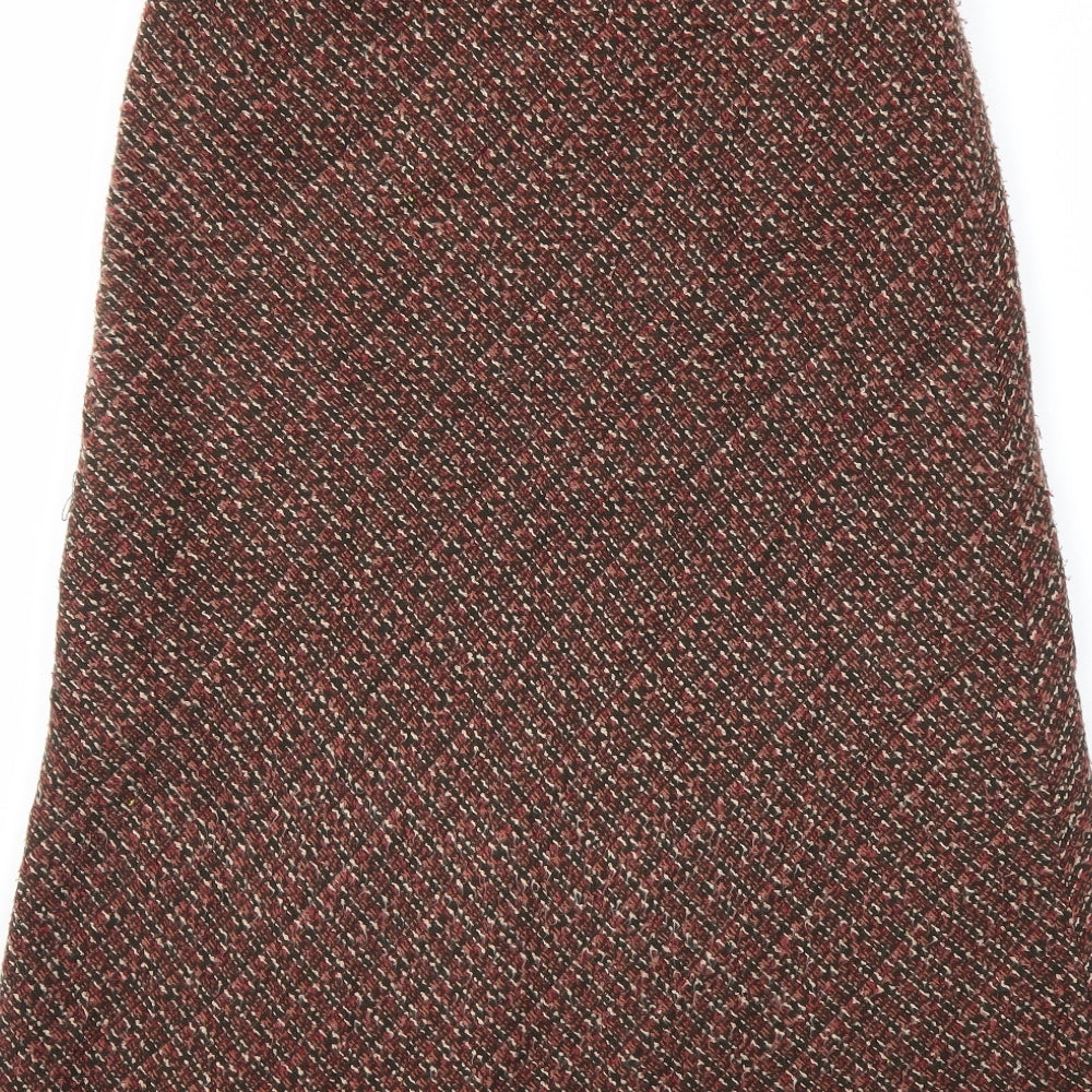 M&Co Womens Red   A-Line Skirt Size 10