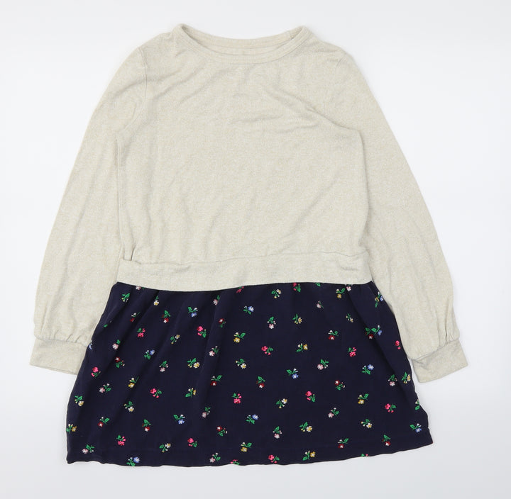 Gap Girls Brown Floral  Fit & Flare  Size XL