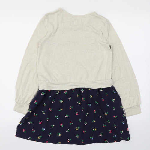 Gap Girls Brown Floral  Fit & Flare  Size XL