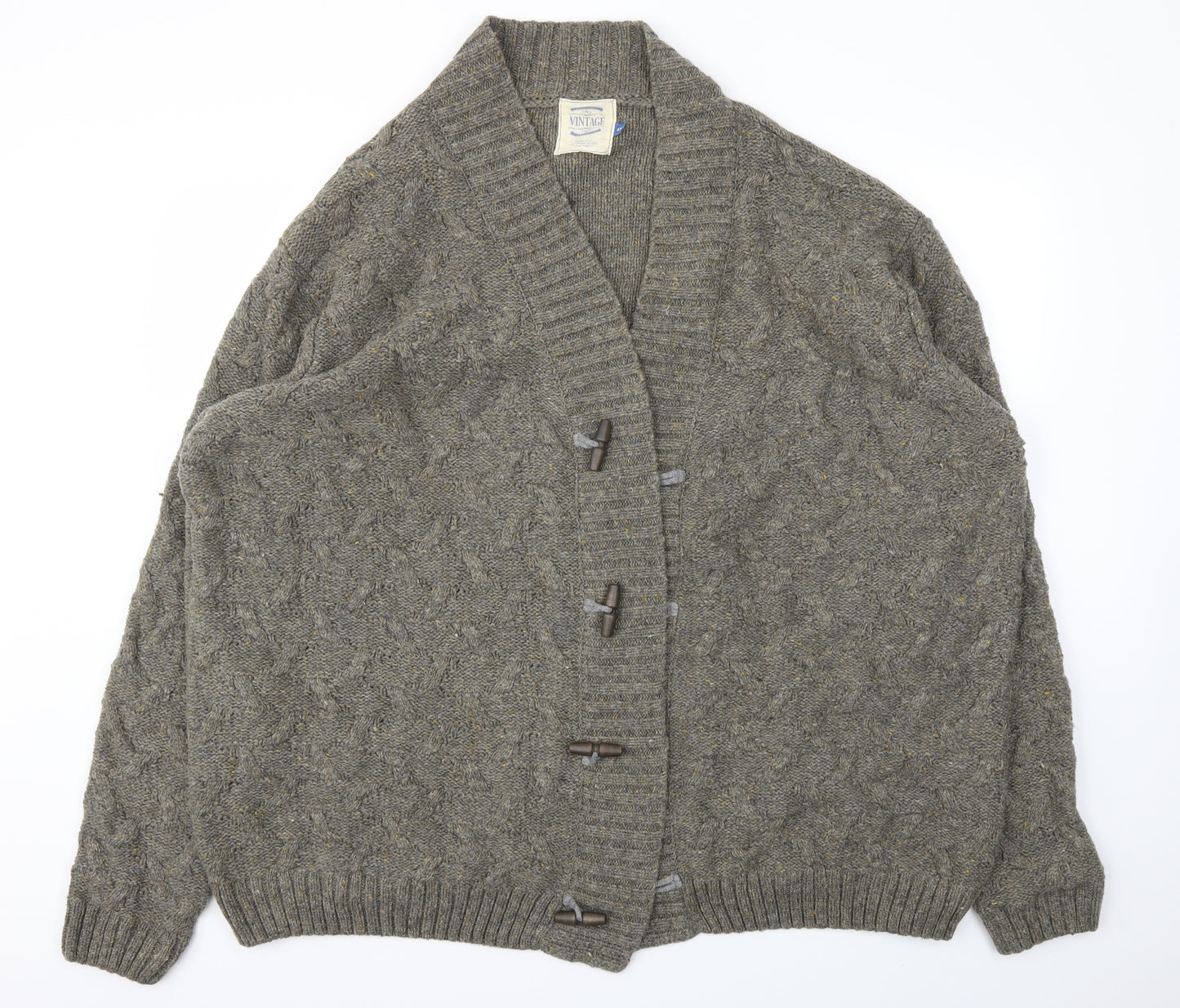 Vintage Womens Brown   Cardigan Jumper Size 4XL