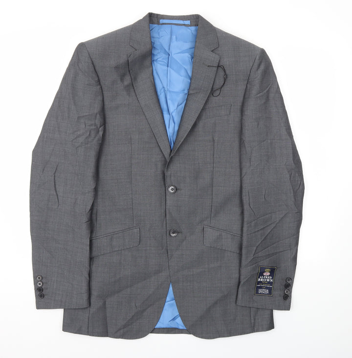 M&S Mens Grey Jacket Blazer Size 36