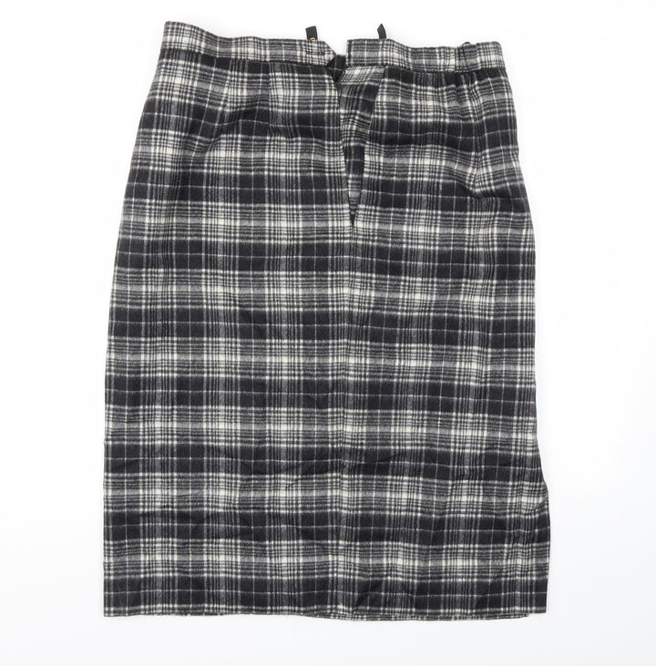 Gorray Womens Black Check  A-Line Skirt Size 14