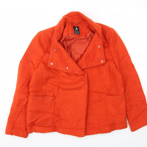 Primark Womens Orange   Jacket Coatigan Size 10
