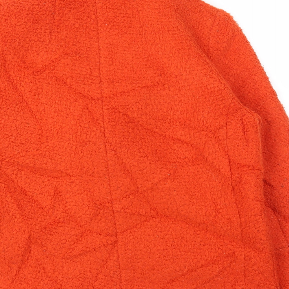 Primark Womens Orange   Jacket Coatigan Size 10