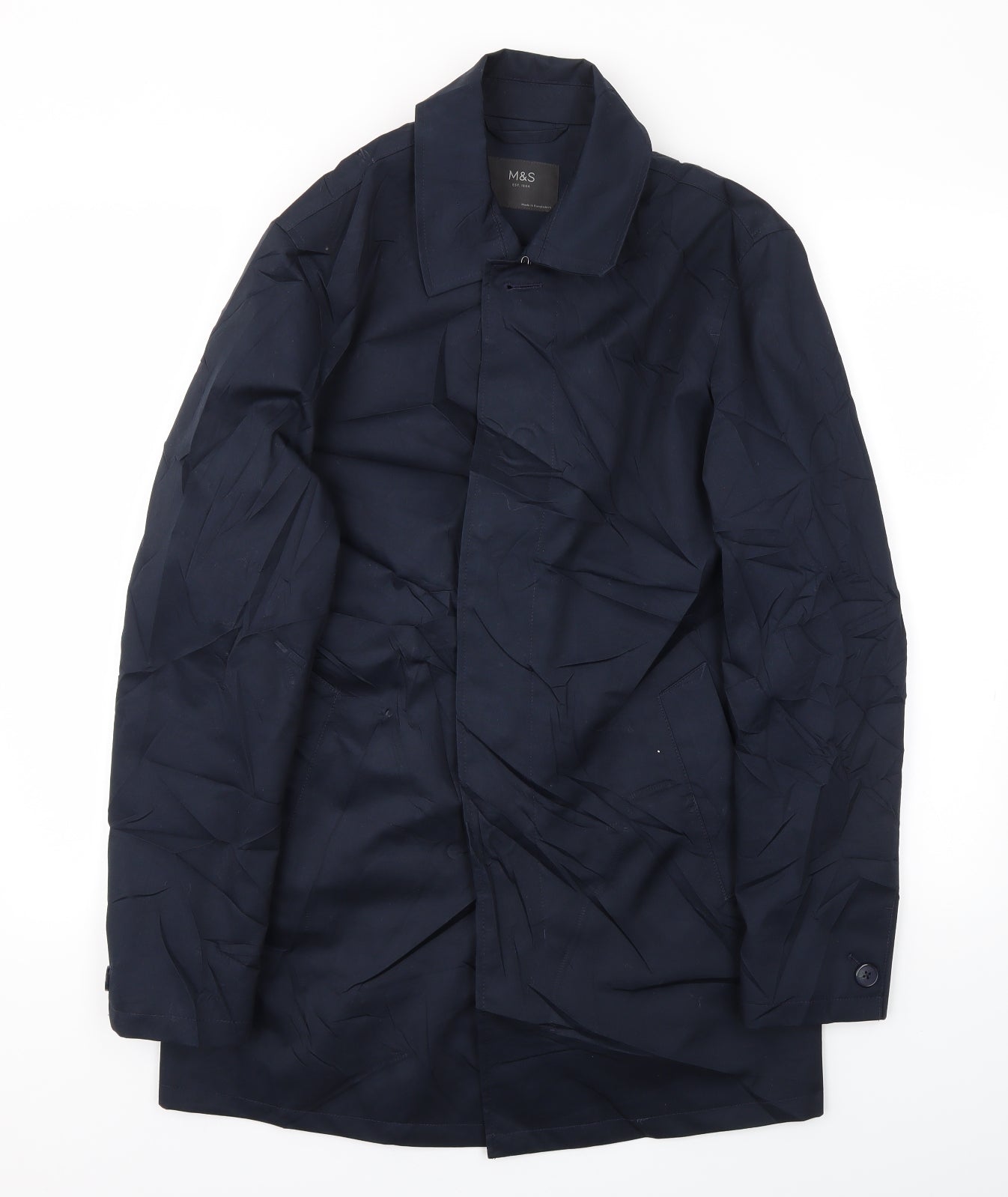 M&S Mens Blue Paisley  Jacket Coat Size S