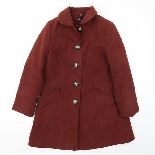 George Womens Brown   Jacket Coat Size 8