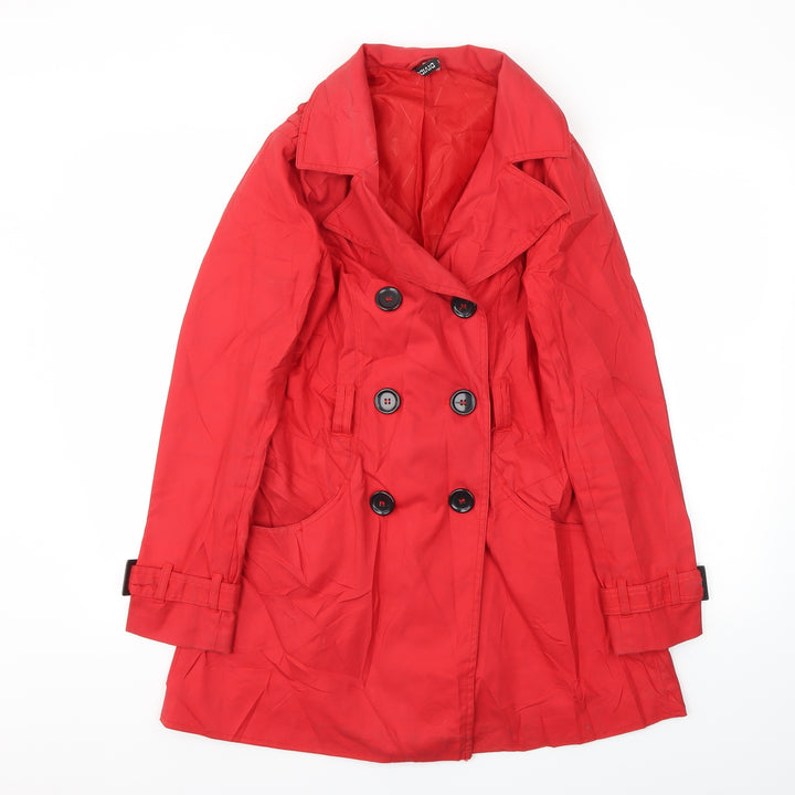H&M Womens Red   Jacket Coat Size 10