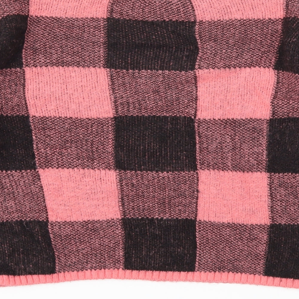 H&M Girls Pink Argyle/Diamond  Pullover Sweatshirt Size 13-14 Years