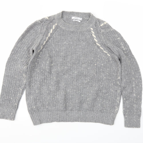 Mango Womens Grey   Pullover Jumper Size S