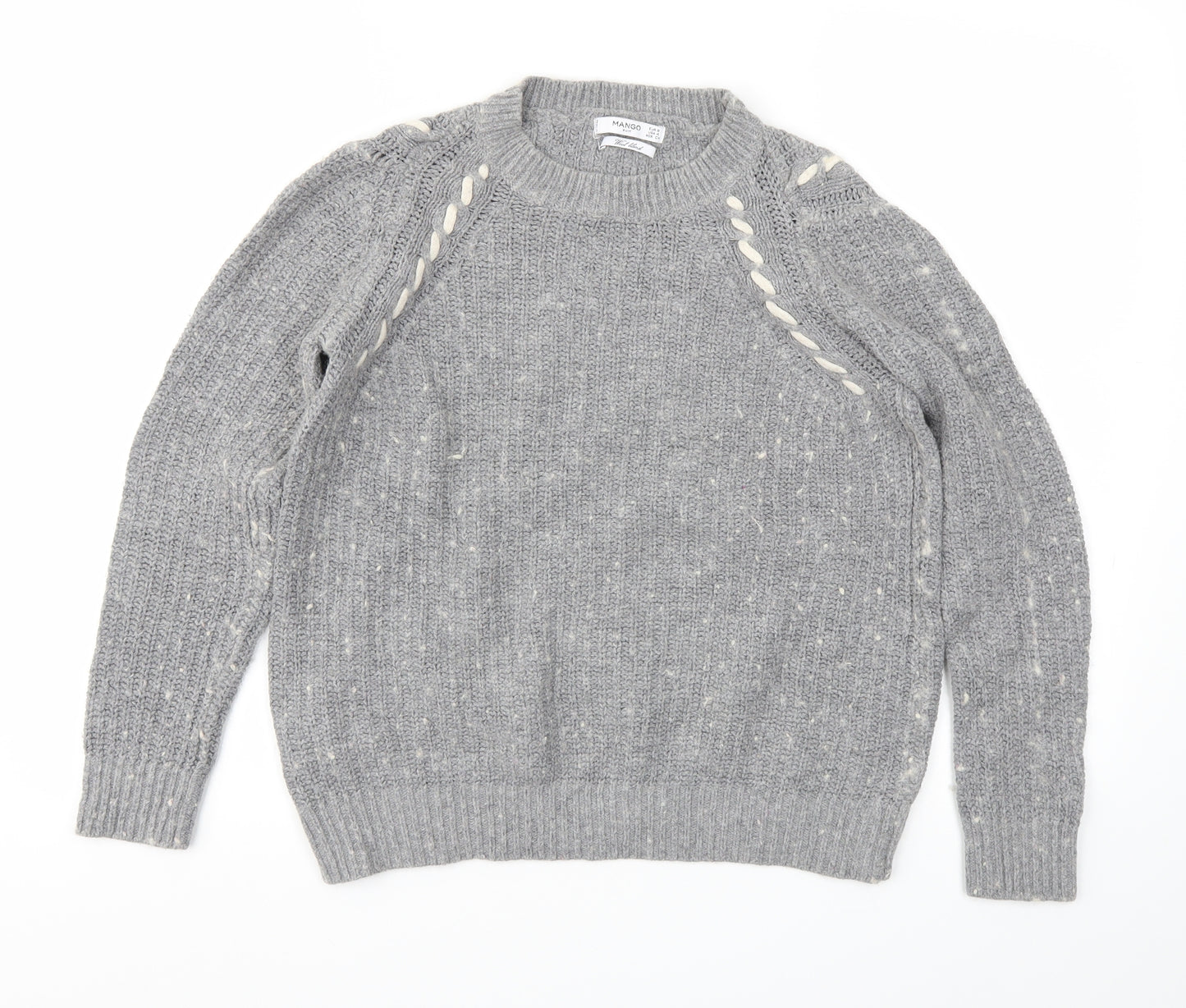 Mango Womens Grey   Pullover Jumper Size S