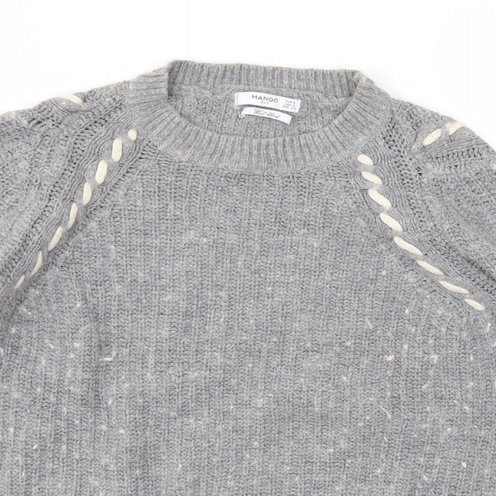 Mango Womens Grey   Pullover Jumper Size S