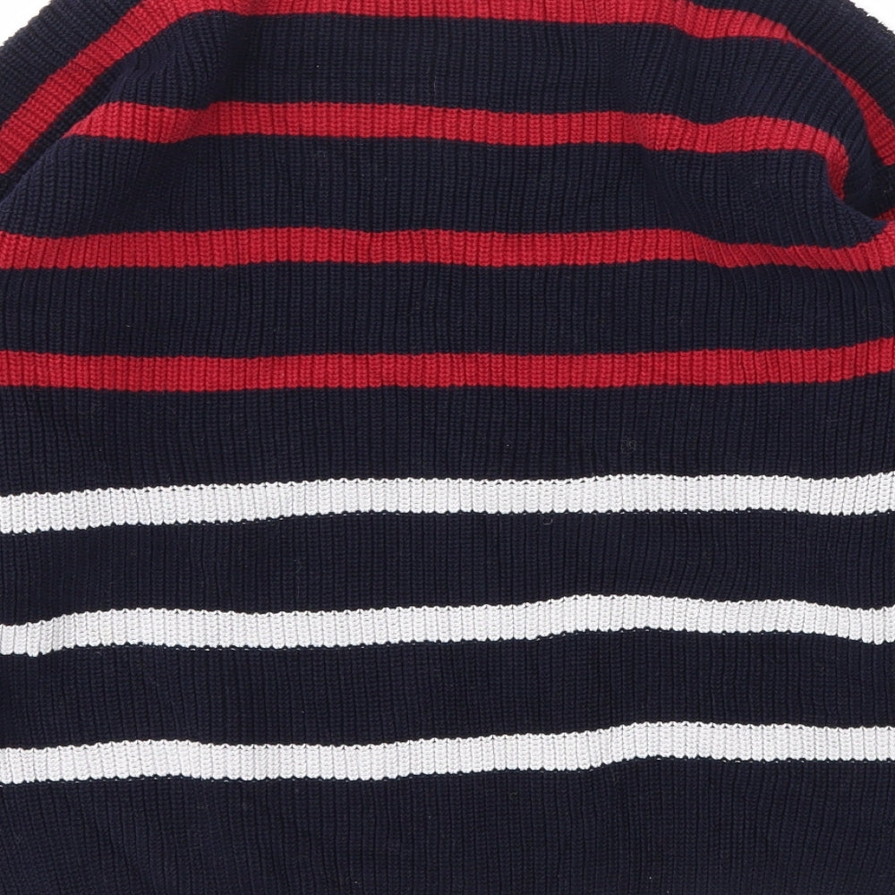 M&S Womens Blue Striped  Pullover Jumper Size M