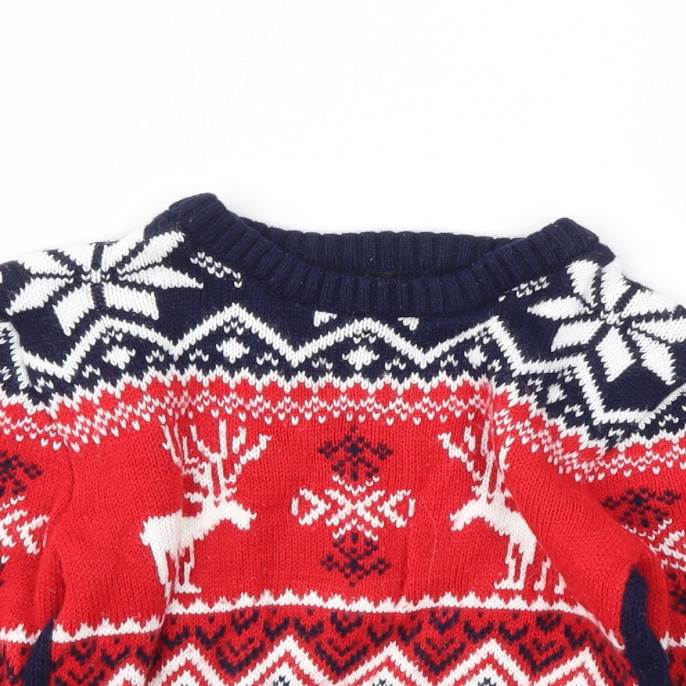 George Girls Blue   Pullover Jumper Size 2-3 Years  - Christmas