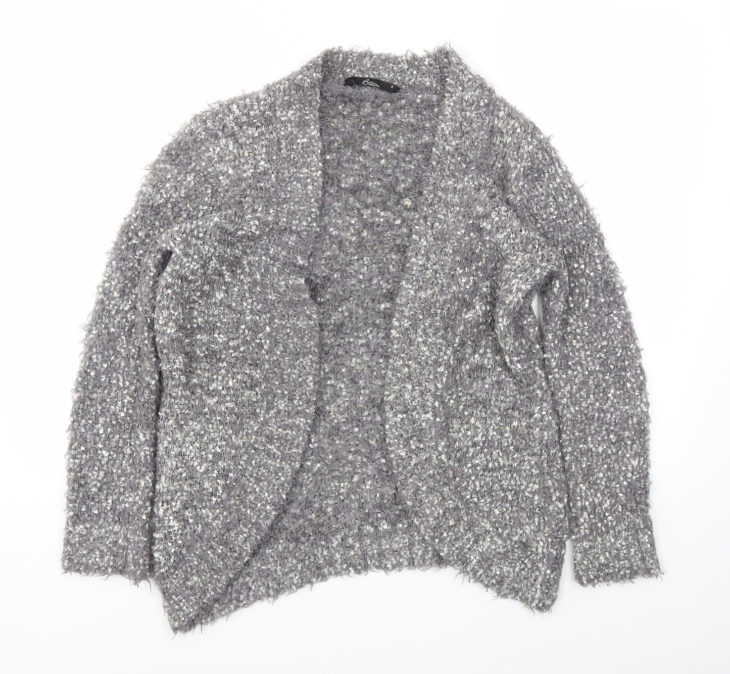 BM Womens Grey   Cardigan Jumper Size S