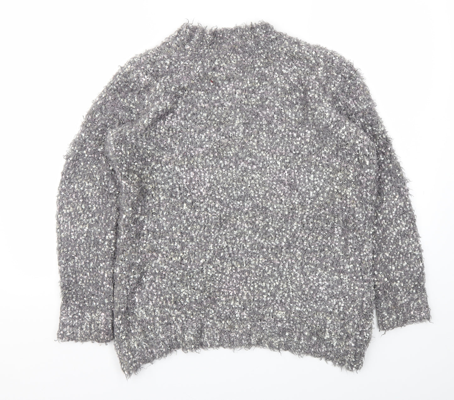 BM Womens Grey   Cardigan Jumper Size S