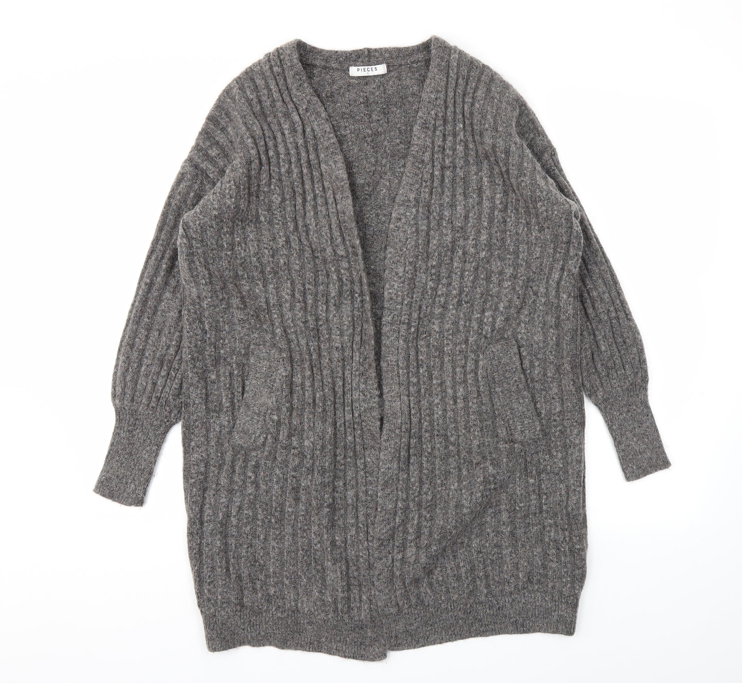 Pieces Womens Grey   Cardigan Jumper Size S
