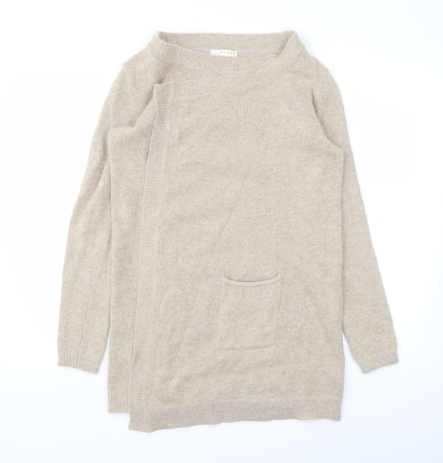 Kenar Womens Gold   Cardigan Jumper Size L