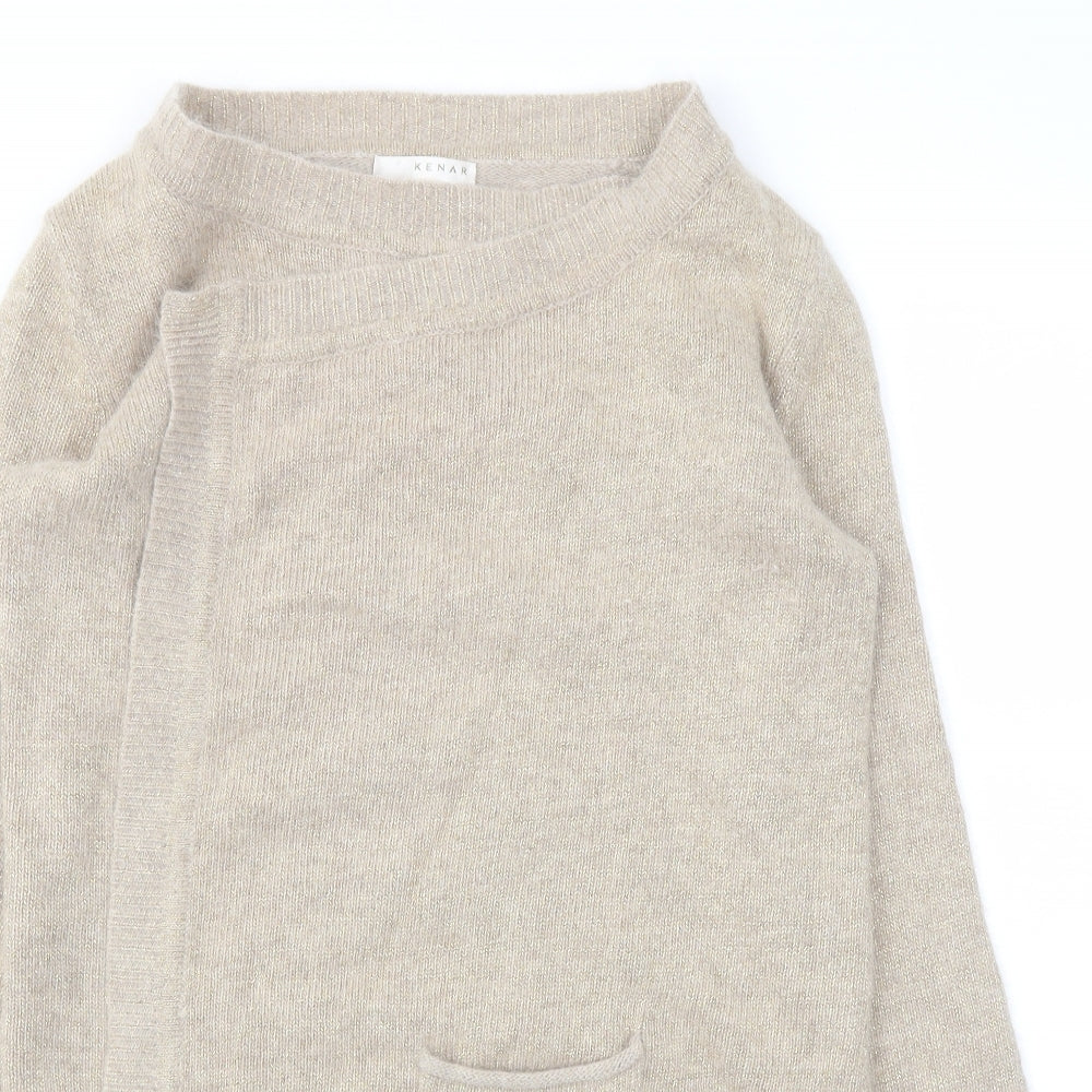 Kenar Womens Gold   Cardigan Jumper Size L