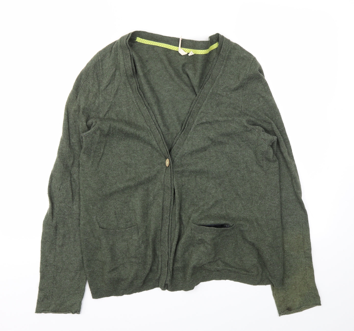Preworn Womens Green   Cardigan Jumper Size 18