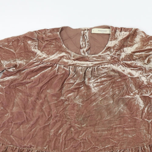 Mango Girls Pink   Basic Blouse Size 9 Years