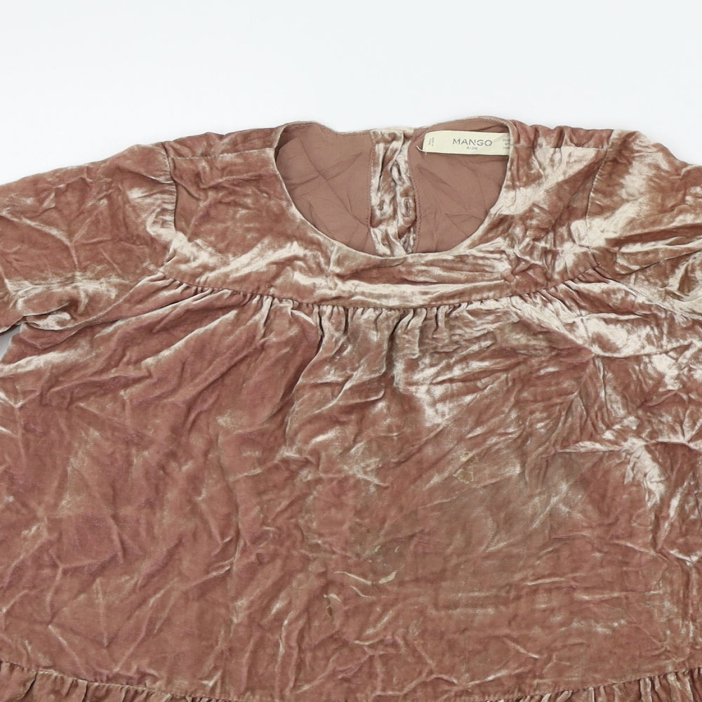 Mango Girls Pink   Basic Blouse Size 9 Years