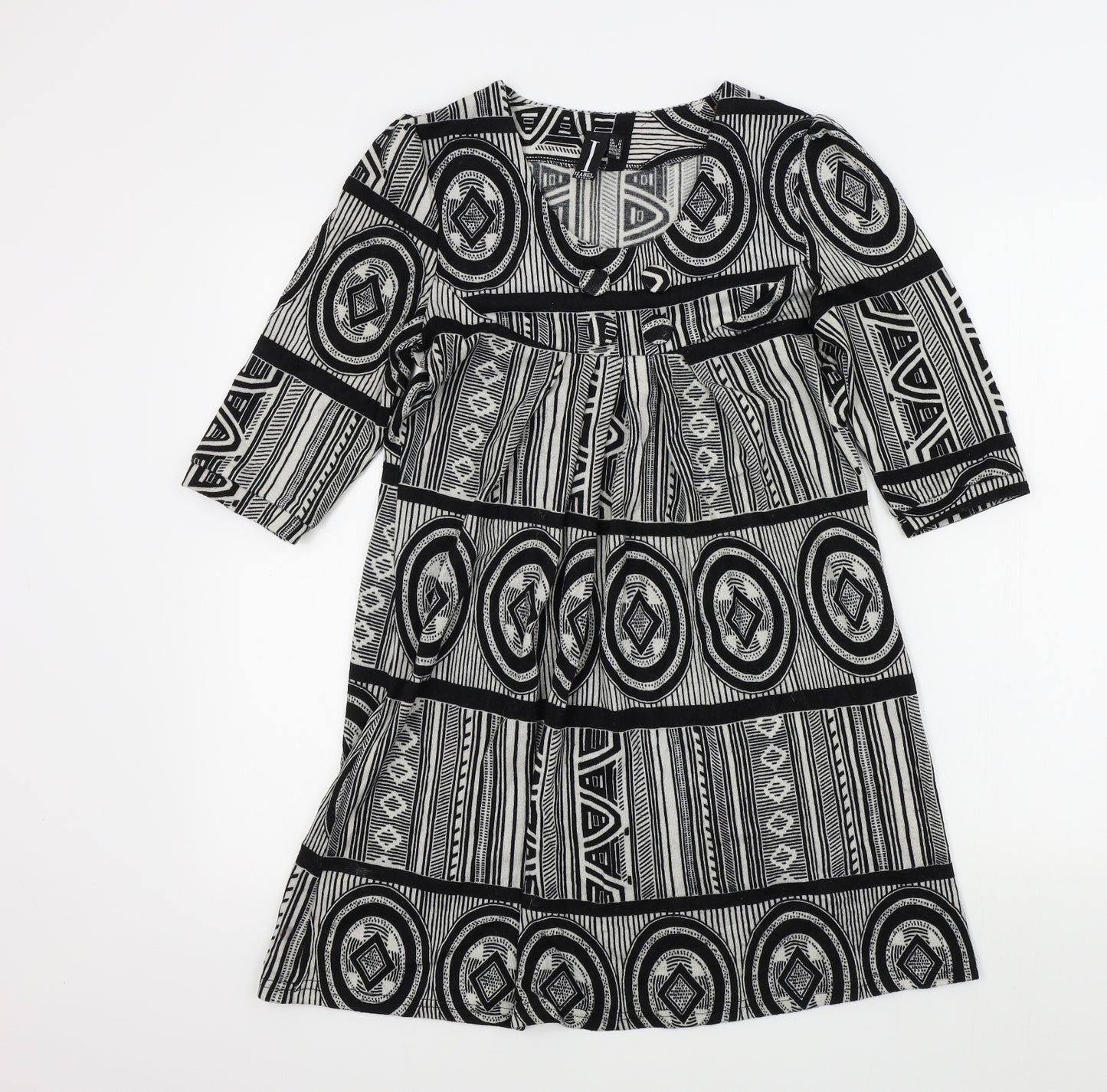 izabel Womens Black Colourblock  A-Line  Size 10