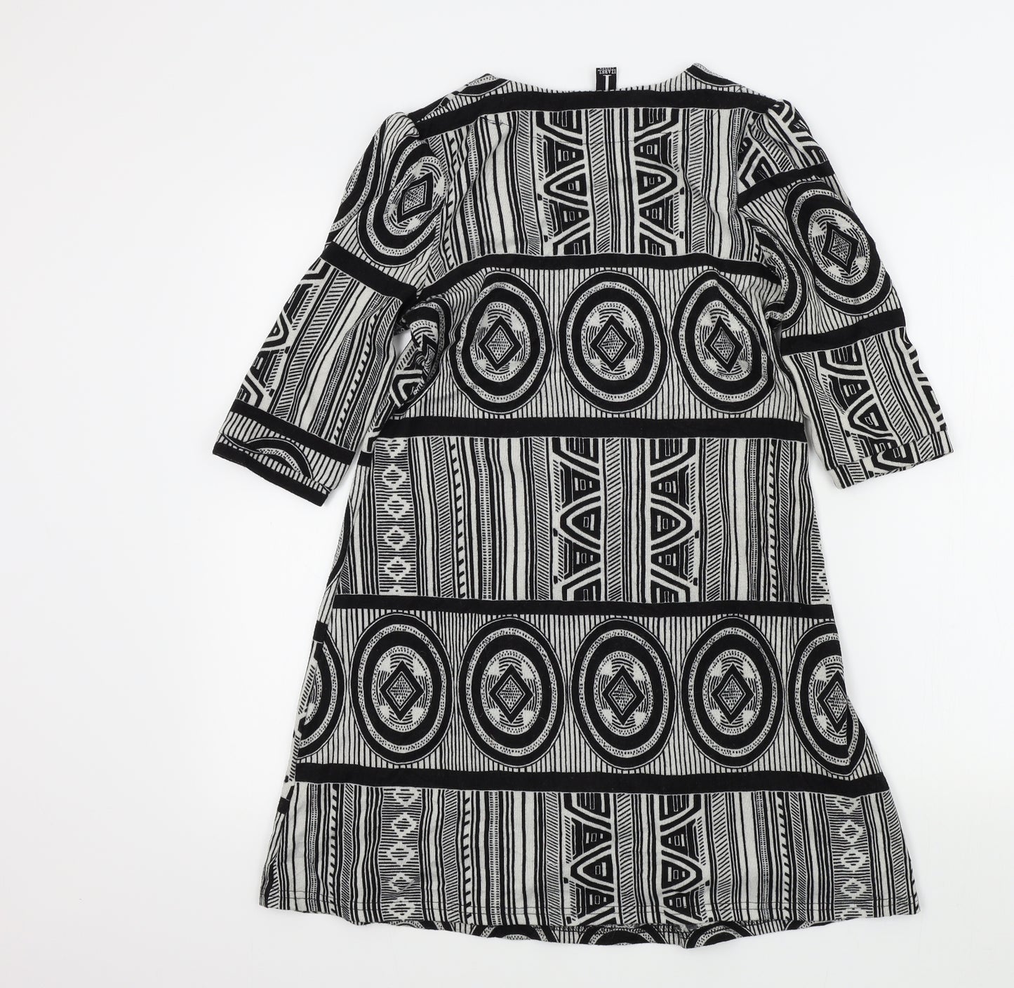 izabel Womens Black Colourblock  A-Line  Size 10