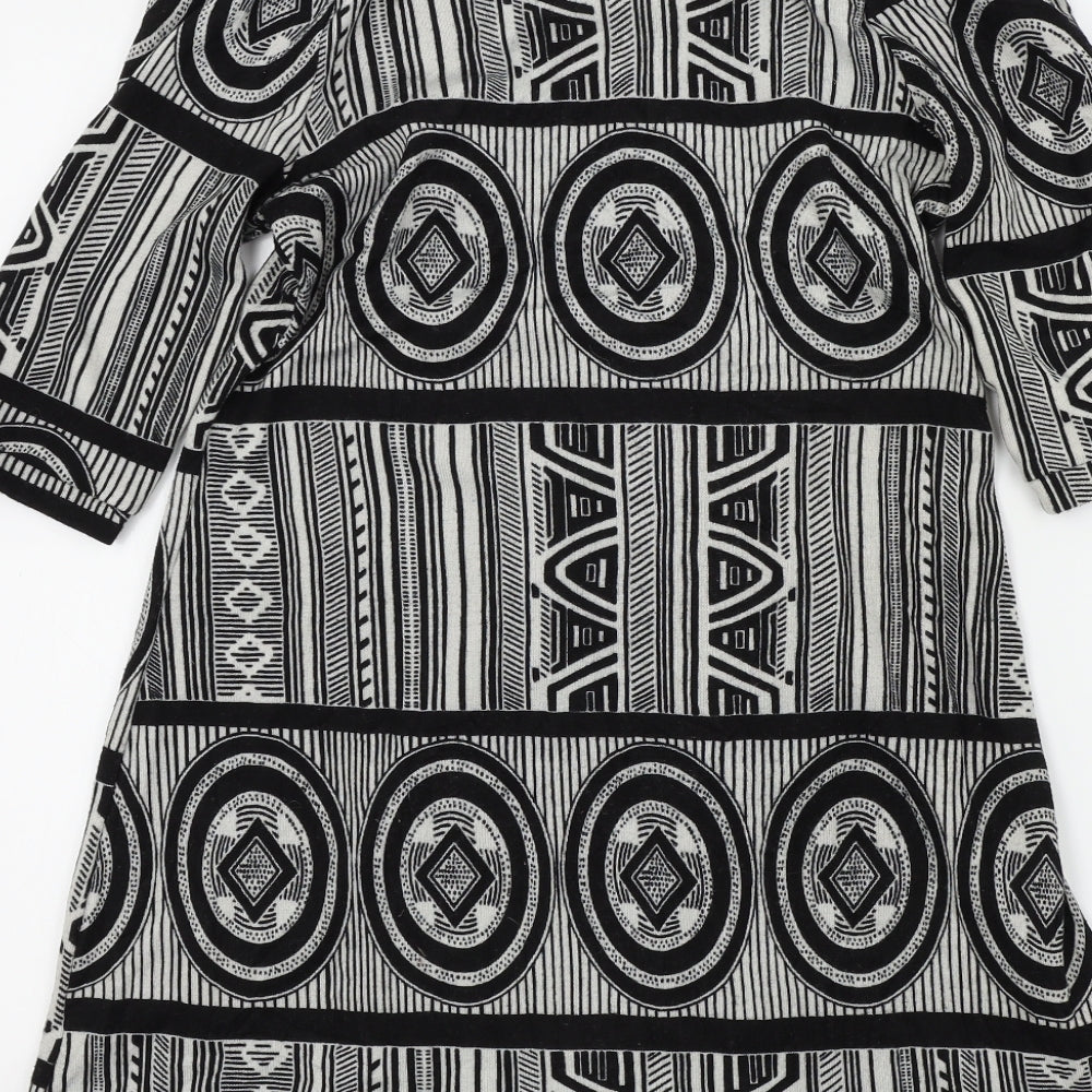 izabel Womens Black Colourblock  A-Line  Size 10