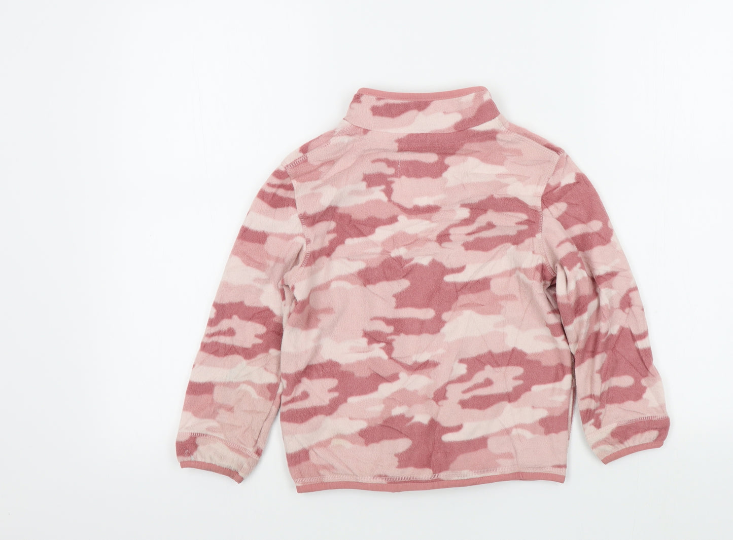 M&S Girls Pink Camouflage  Pullover Jumper Size 6 Years