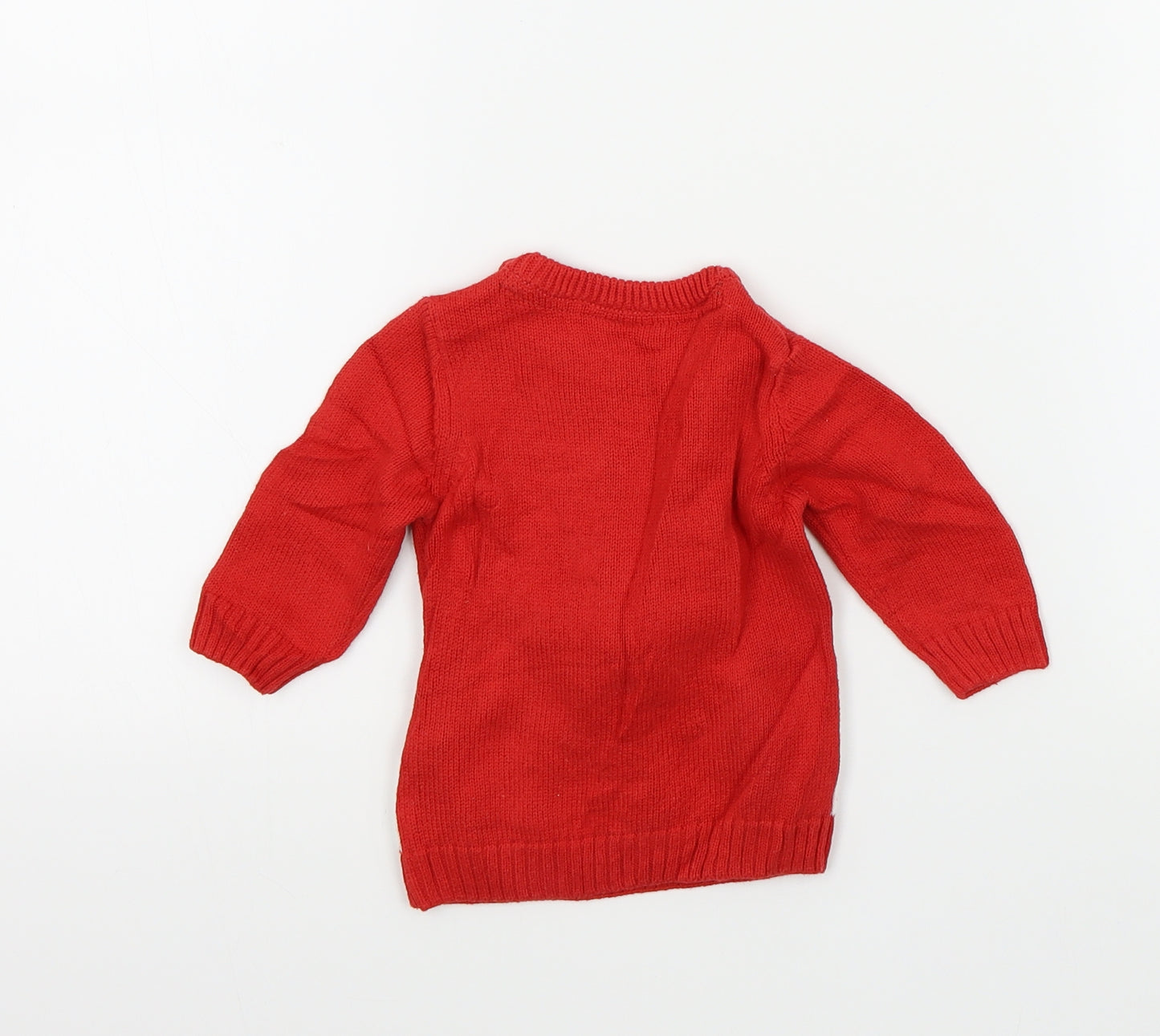 F&F Baby Red   Pullover Jumper Size 0-3 Months  - christmas jumper