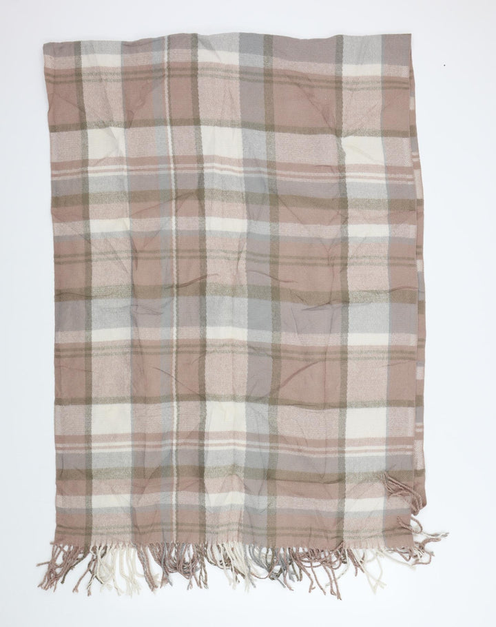 Preworn Womens Pink Check   Scarf
