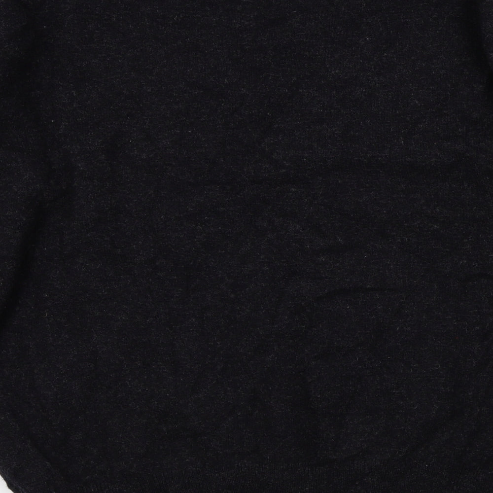 Jaeger Mens Black Geometric  Pullover Jumper Size L