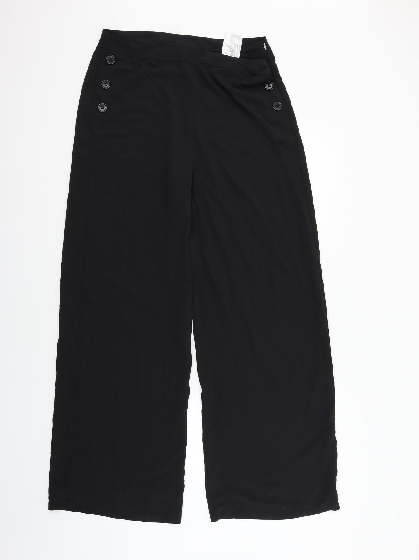 VILLA Womens Black   Trousers  Size 8 L28 in