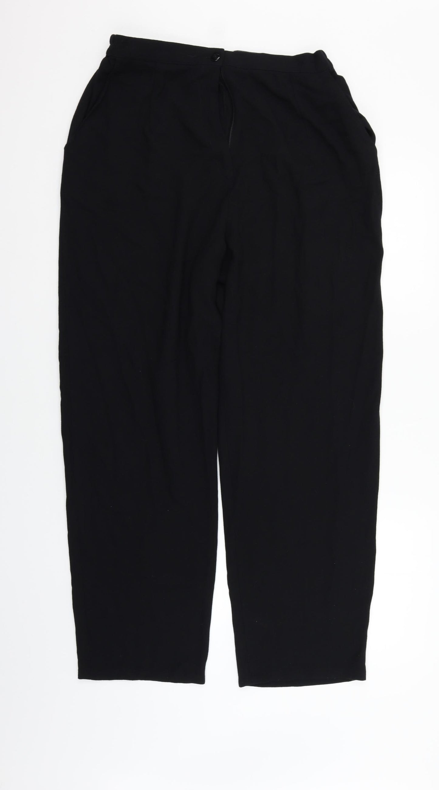 lady design Womens Black   Trousers  Size 28 L28 in