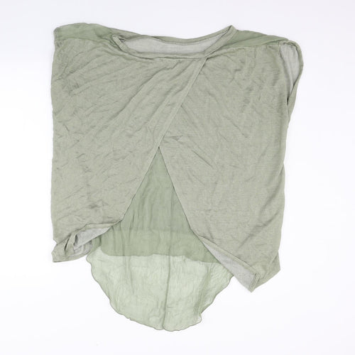 Ambra Womens Green   Basic T-Shirt Size XL