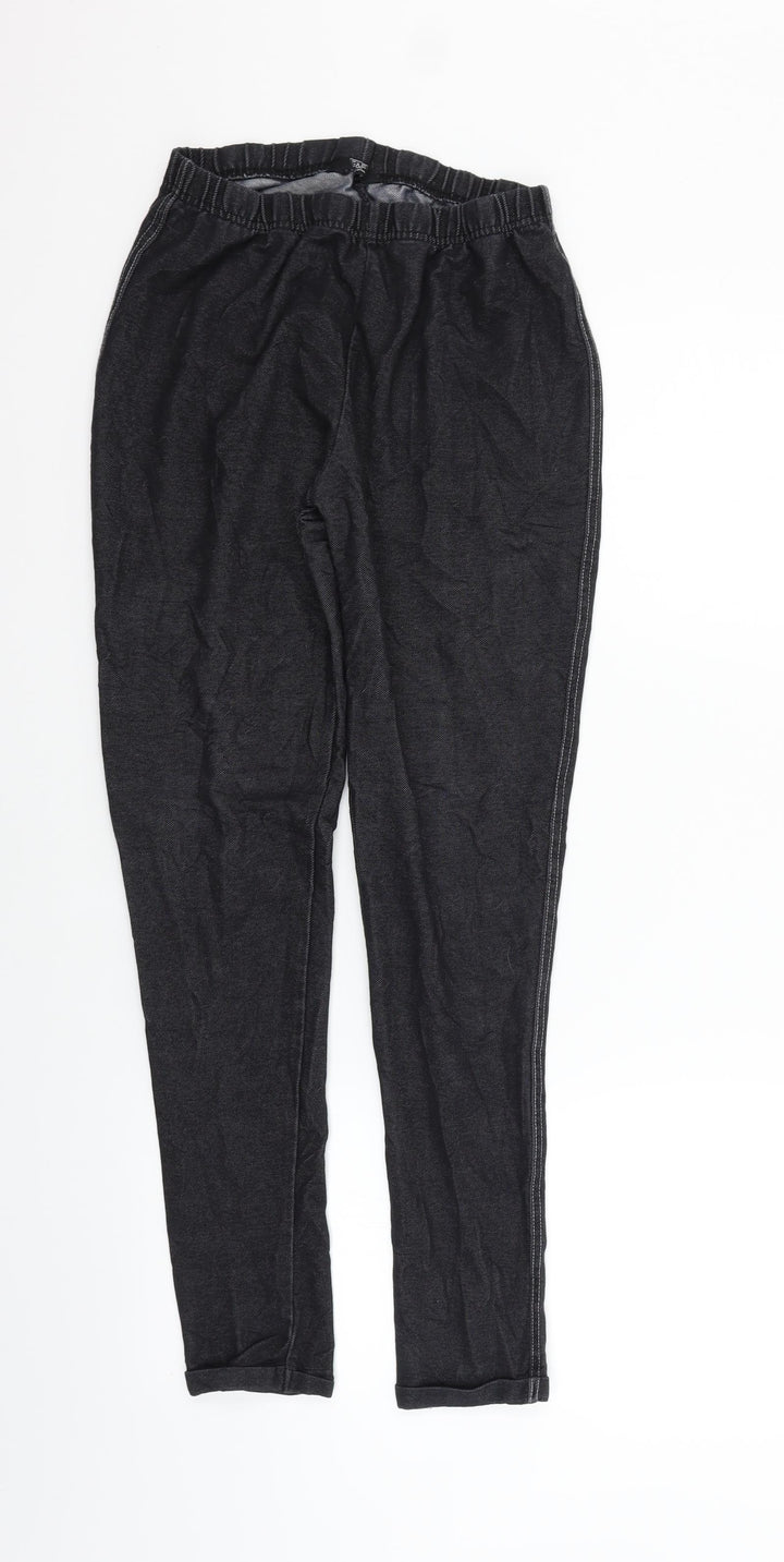 F&F Womens Black Trousers Size 12 L27 in