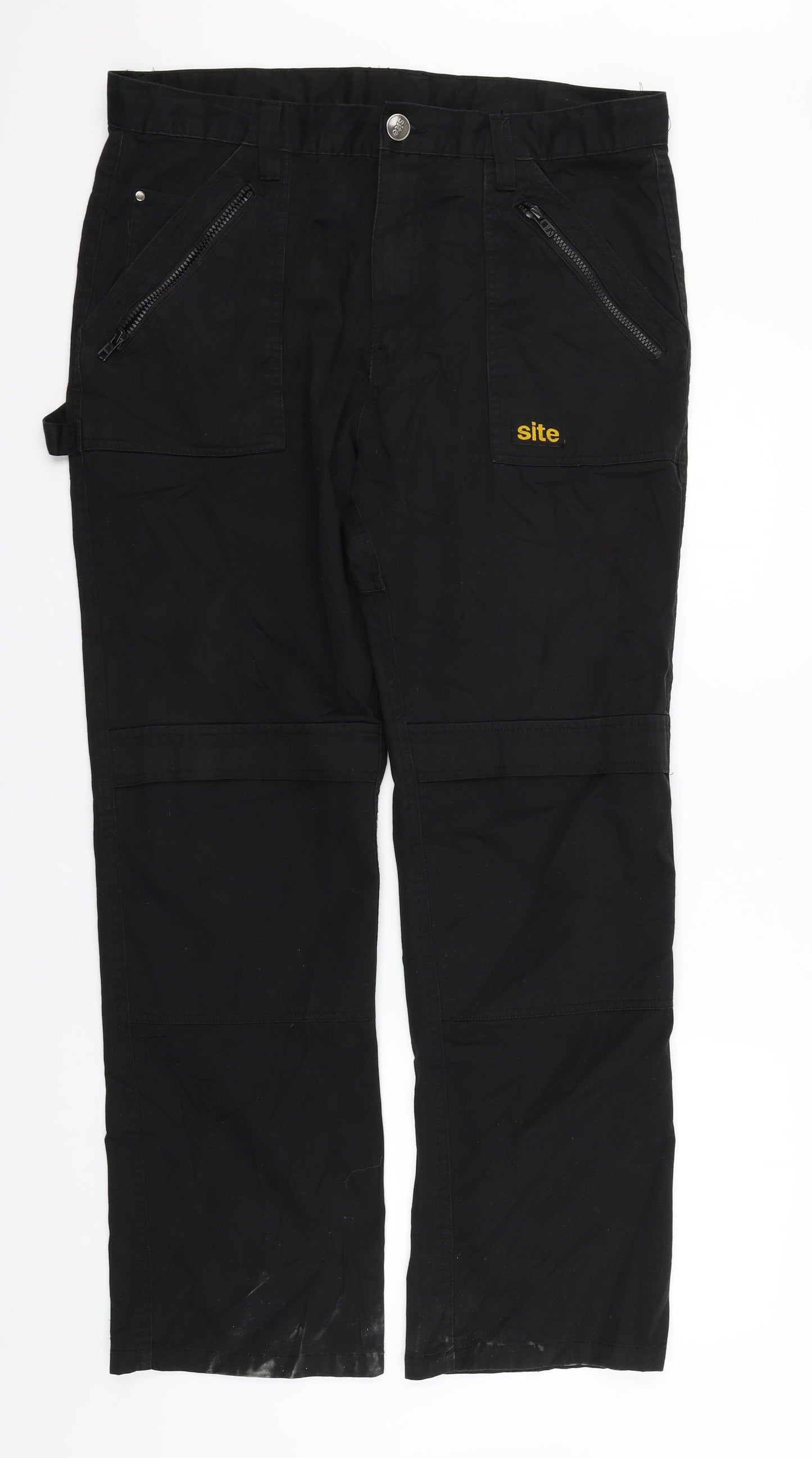SITE Mens Black   Trousers  Size 36 L32 in