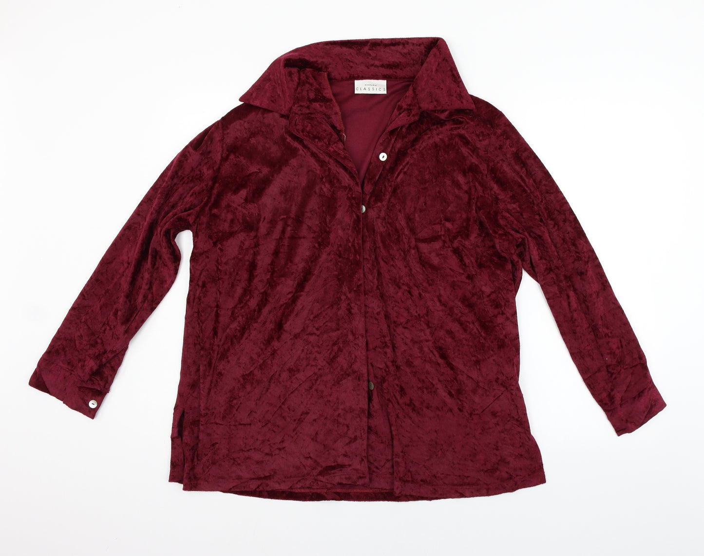 Classic Womens Purple   Basic Button-Up Size 18