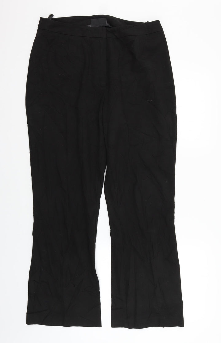 BHS Womens Black Trousers Size 14 L29 in