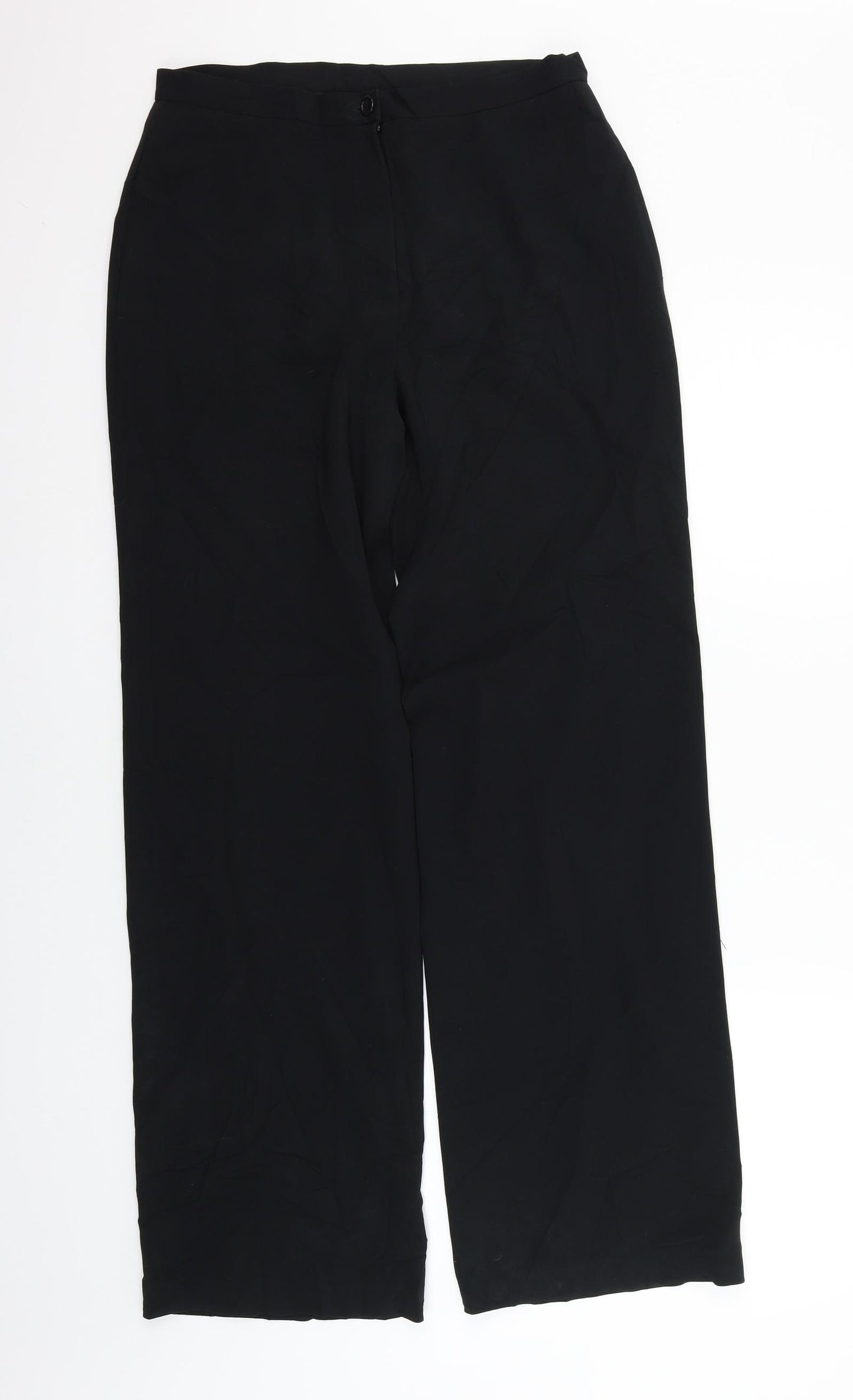 Preworn Womens Black   Trousers  Size 16 L30 in
