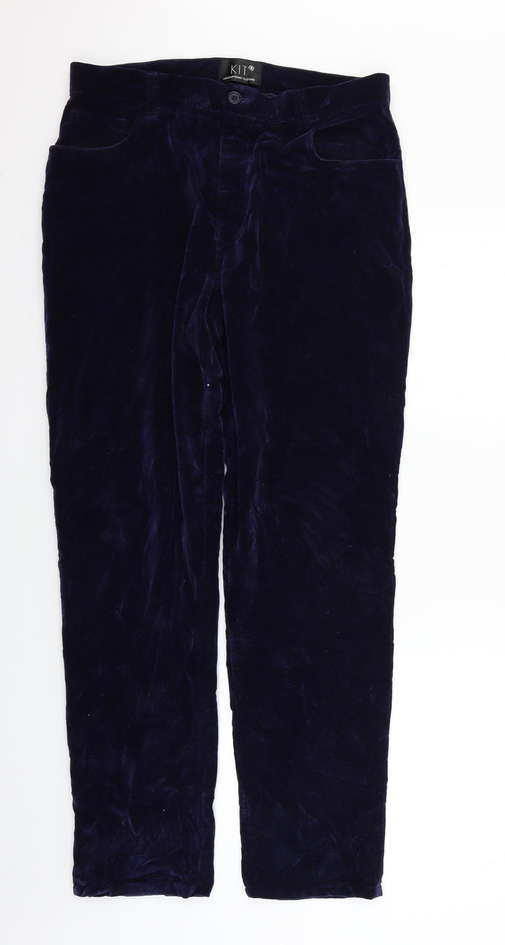 Kit Womens Blue Trousers Size 36 in L29 in