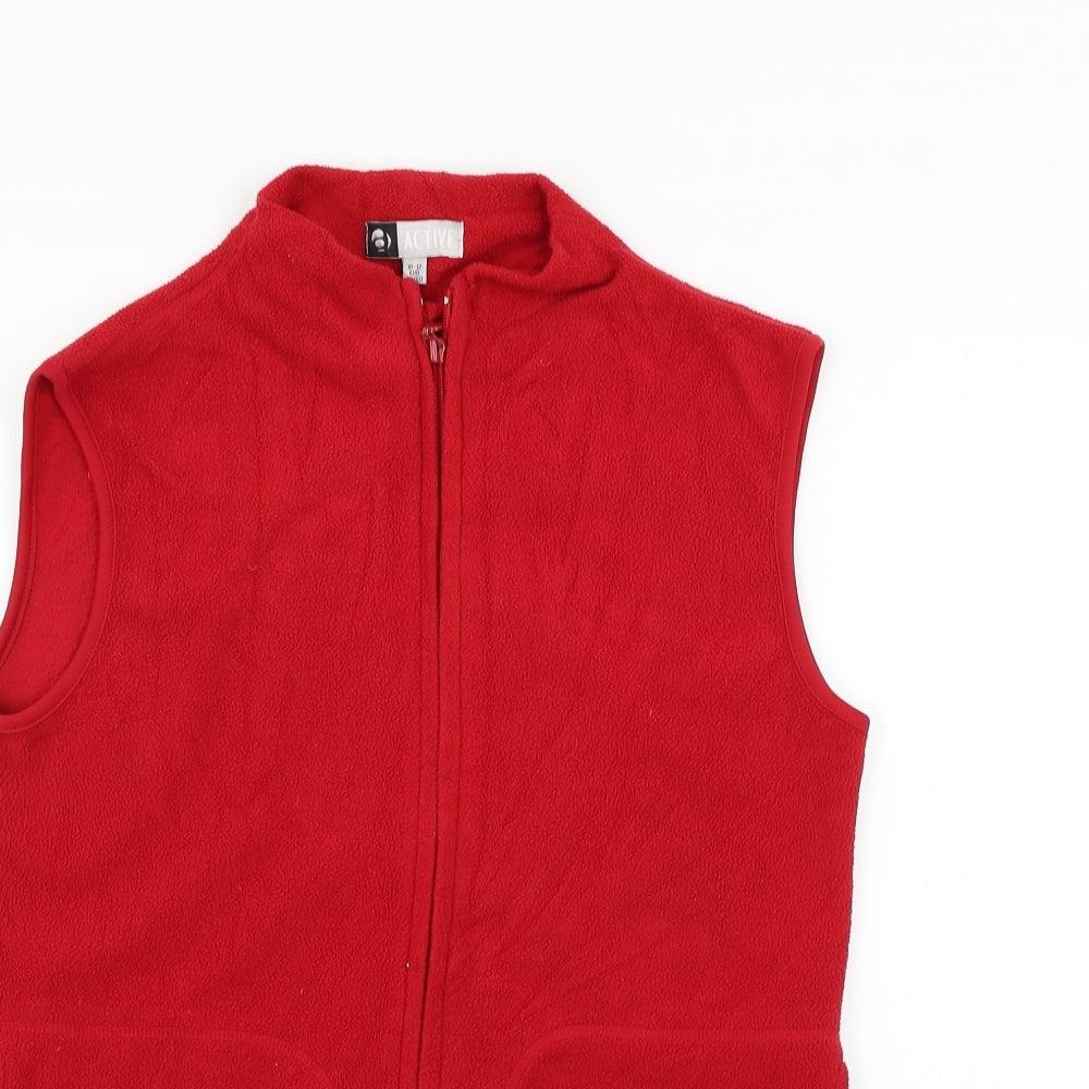 Active Womens Red   Vest Jumper Size 12