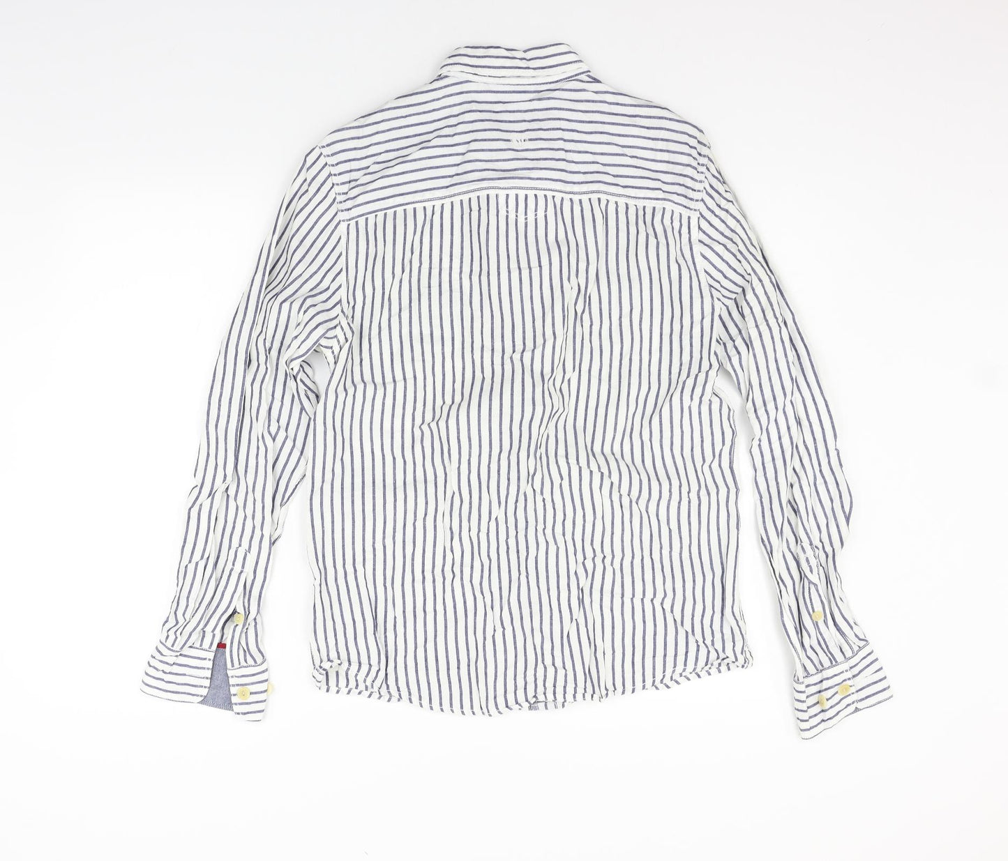 Fat Face Womens White Geometric  Basic Button-Up Size S