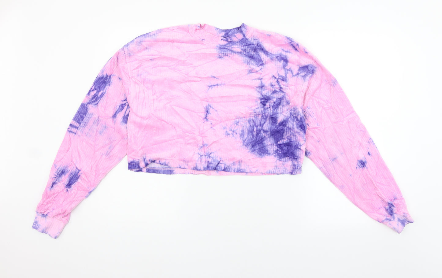 Berksha Womens Pink Geometric  Pullover Jumper Size S