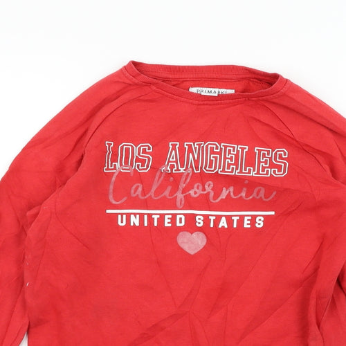 Primark Girls Red   Pullover Jumper Size 12-13 Years