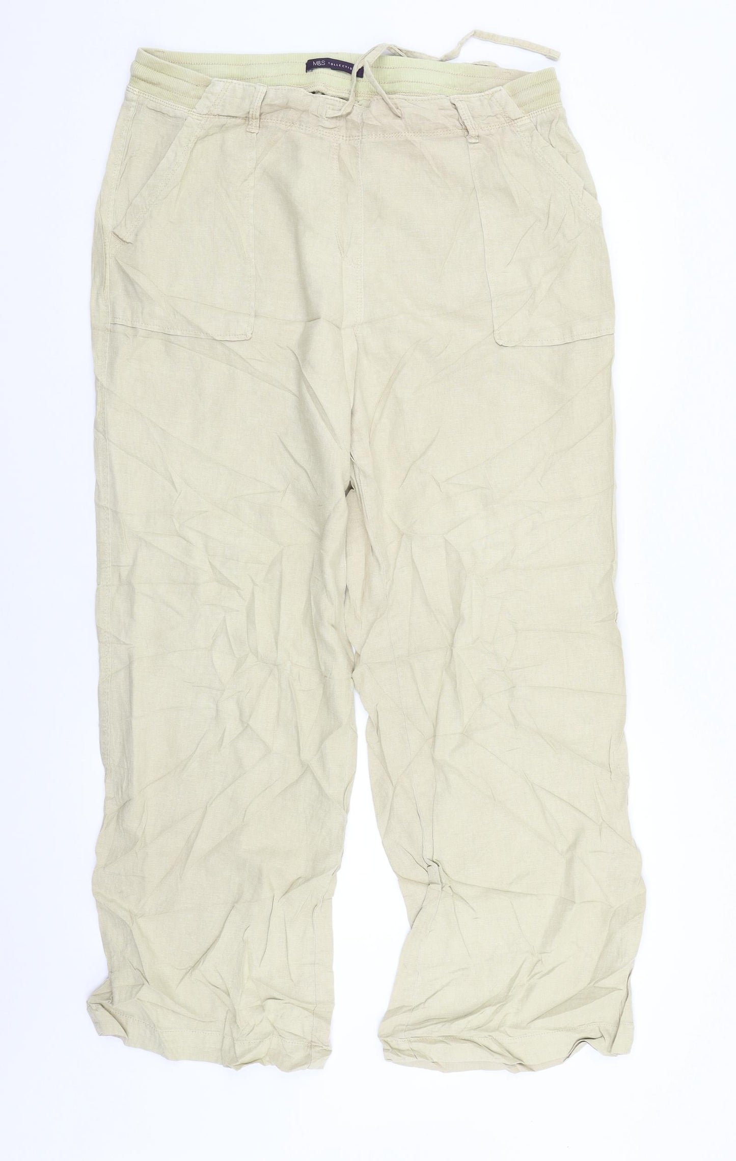 Marks and Spencer Womens Beige   Trousers   L27 in