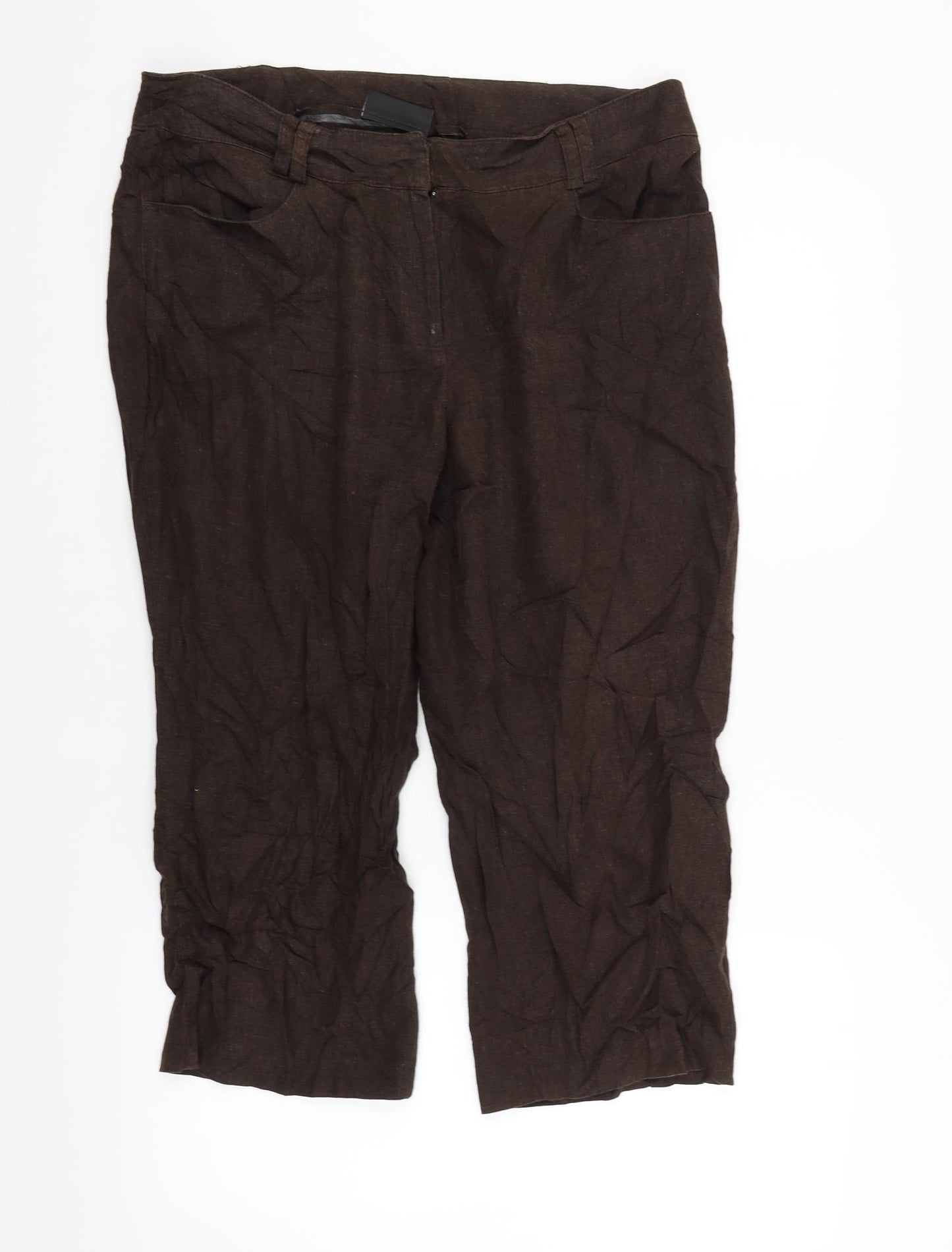 BHS Womens Brown   Trousers  Size 14 L21 in